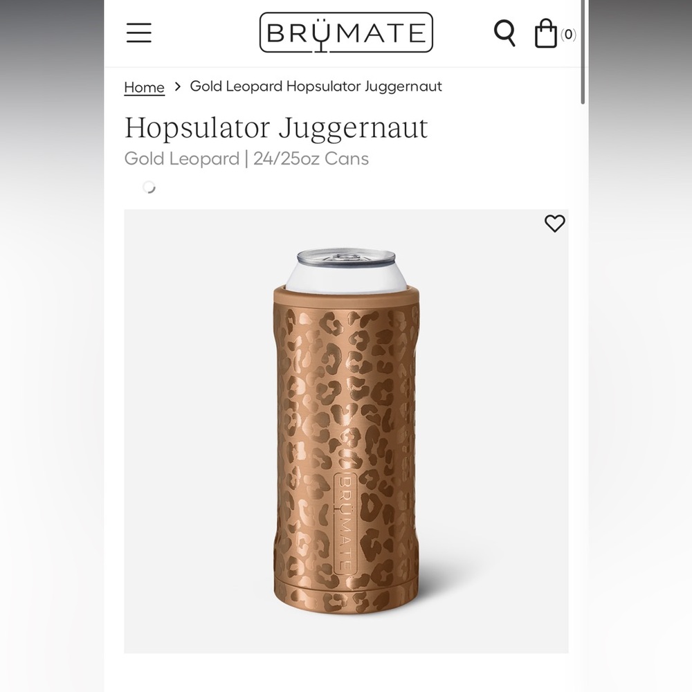 Gold Leopard Skinny Can Brumate Limited Edition